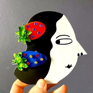 Chunks X Gentle Thrills Strawberry Jewel Hair Clasp Barrette Collaboration Pack